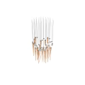 Elegant Modern Chandelier With Long Hanging Glass Pendants And Warm Light