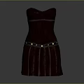 Crimson Character Costume With Black Belt And Golden Rivets Design