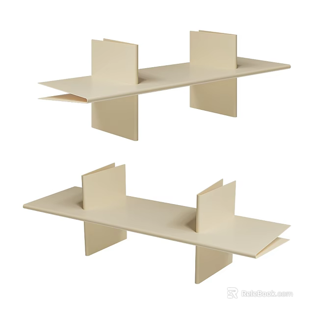 Elegant Modern Cabinet Shelf Design With Geometric Structure For Home Storage 3d model