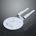 Futuristic Starship Model With NCC 1701 Identifier For Interstellar Cosmic Exploration Missions