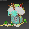 Transparent Glass Vase With Purple Roses White Lilies And Scattered Petals On Dark Background