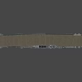 Aircraft Carrier Water Transportation Featuring Gray Hull Brown Bottom Superstructure And Radar Antennas On Deck