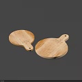 Wooden Round Cutting Boards With Handle And Brand Logo For Kitchen Use