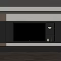 Modern TV Wall Design With Gray Cabinets LED Strip Lighting And Open Shelves
