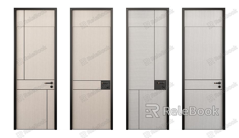 Modern swing door single door model