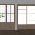 Sliding door Sliding door Sliding door Lattice sliding door Partition door 3d model