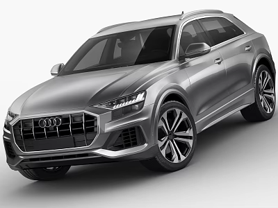 Sporty Silver Audi SUV With Modern Exterior Design And Sleek Alloy Wheels 3d model