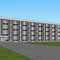 Modern Dormitory Building Dormitory Apartment Building 3d model
