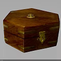 Vintage Red Wooden Clothing Storage Box With Gold Anchor And Metal Accents