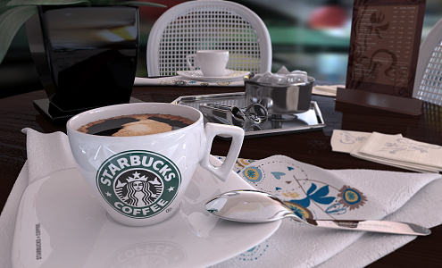 Modern coffee cup 3d model