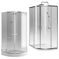 Modern Bathroom Shower Enclosure Combination With Clear Glass And Multiple Designs