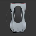 Silver Sports Car With Futuristic Sleek Body Aerodynamic Shape And Black Alloy Wheels