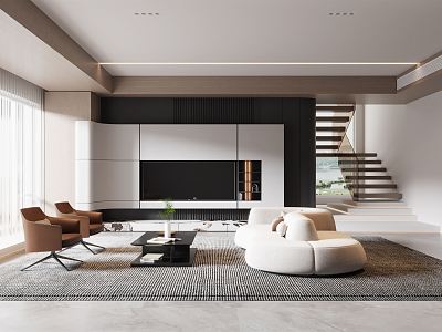 modern living room model