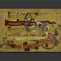 Vintage Yellow Cocktail Soap Tin With Worn Surface Red Label And Classic Print