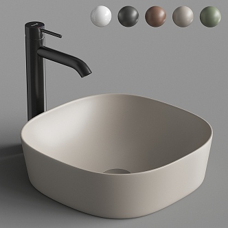 Modern wash basin counter basin 3d model