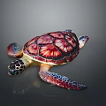 small turtle green turtle big turtle black turtle pacific turtle flat-backed turtle 3d model