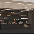 HUPLEYUAN Bar Counter Interior With Shelves Cups Coffee Machines And Pastry