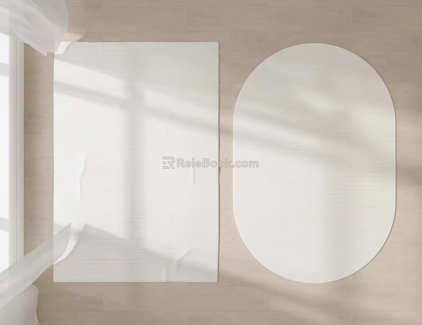 Modern Square Carpet Fabric Carpet 3d model