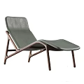 Elegant Dark Green Leather Lounge Chair With Modern Wooden Frame Design
