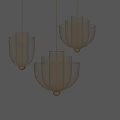 Modern Wire Mesh Chandeliers With Elegant Cage Design Hanging In Black Background