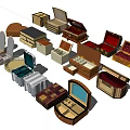 Elegant Jewelry Storage Boxes With Various Designs And Materials For Precious Accessories 3d model