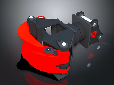 Durable Safe Playground Equipment With Red Black Design For Kids Outdoor Use 3d model