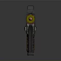 Colorful Toy Gun with Gradient Yellow Orange Red Barrel Gray Body Modern Tactical Sight Design