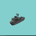 Gray Military Warship With Number 10 American Flag On Deck Structure And Antenna