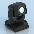 Black Moving Head Decorative Light With Blue Illumination And Modern Design 3d model