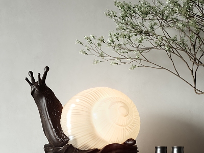 New Chinese Style Table Lamp Snail Table Lamp 3d model