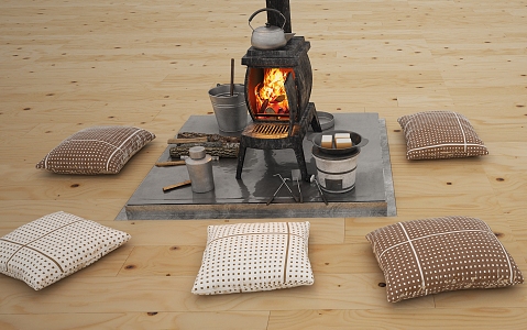 Modern stove 3d model