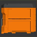 Hardware Tools Storage Toolbox With Black Orange Durable Hard Shell And Portable Handle