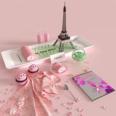 Modern Dessert 3d model