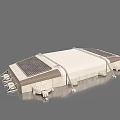 Solar Panel System With White Panels Metal Frames And Connecting Components 3d model