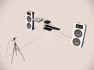 Sound System Microphone System 3d model