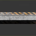 Concrete Barrier with Orange Black Reflective Stripes for Road Traffic Safety Isolation