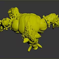 Muscular Boar Warrior Creature With Red Spiked Armor And White Tusks