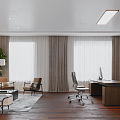 Modern Office General Manager Room 3d model