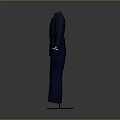 Elegant Navy Blue Double Breasted Formal Suit Set With White Cuffed Trim