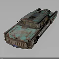 Vintage Teal Rusty Car With Worn Exterior And Weathered Classic Design