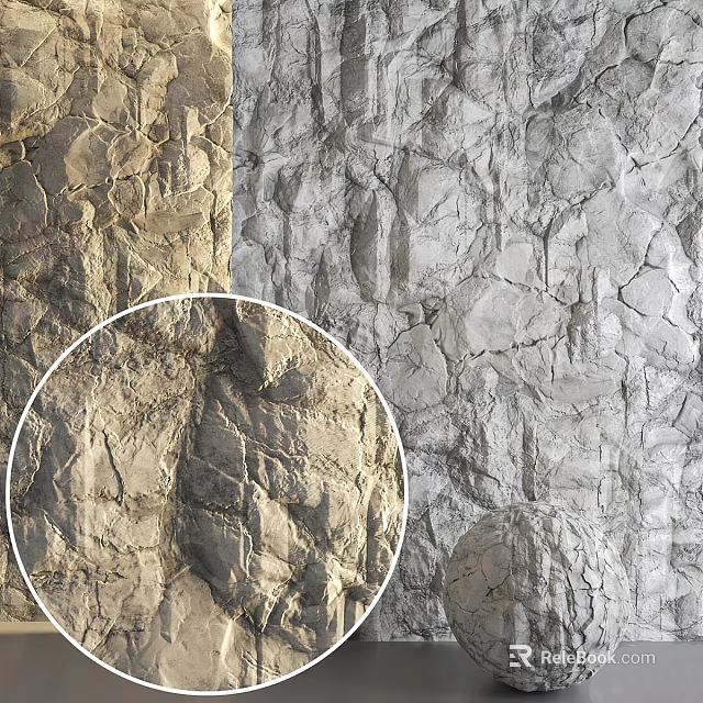 Rock Surface Texture Comparison And Detailed Closeup 3d model 