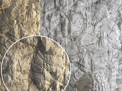 Rock Surface Texture Comparison And Detailed Closeup 3d model