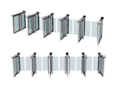 Public Facilities Automatic Entrance Doors Various Stainless Steel Designs For Commercial Buildings 3d model