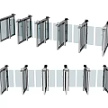 Modern entrance gate barrier gate access control machine 3d model