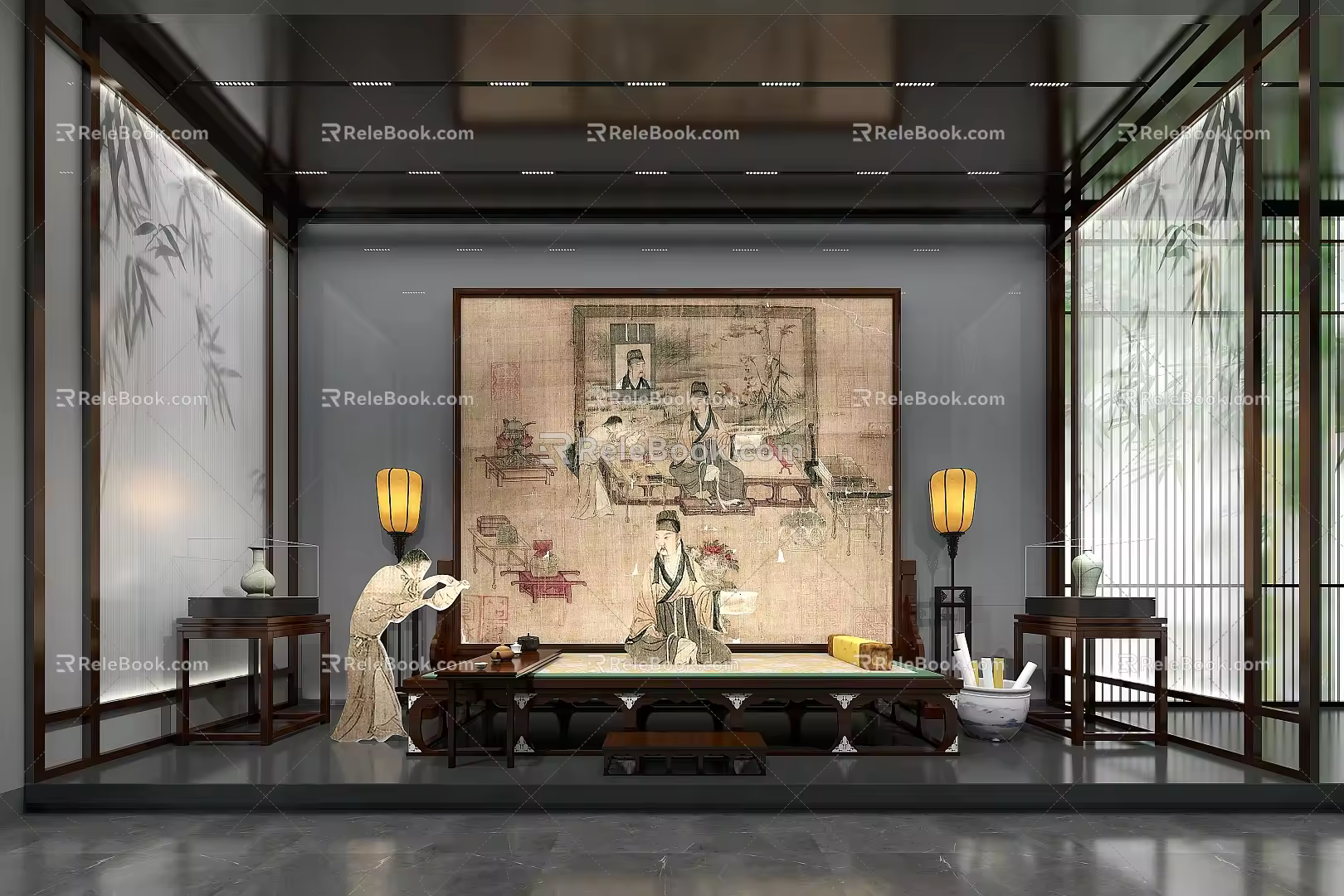 New Chinese Exhibition Hall Museum Song Dynasty Scene 3d model