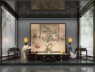 New Chinese Exhibition Hall Museum Song Dynasty Scene 3d model