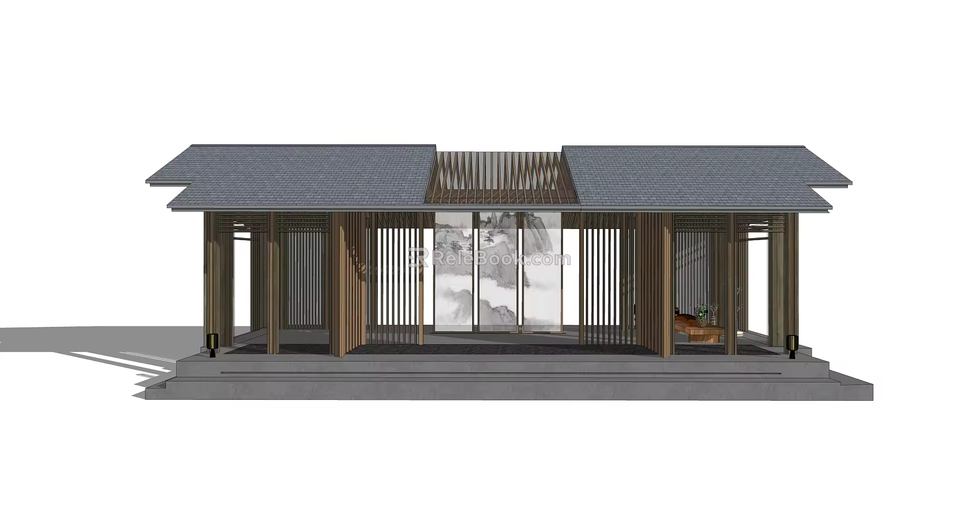 New Chinese Pavilion 3d model