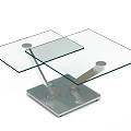 Modern Glass Top Coffee Table With Metal Legs And Contemporary Design