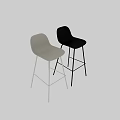 Modern White Bar Stool With Minimalist Design And Metal Frame For Kitchen Counter