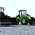 loader forklift construction machinery 3d model